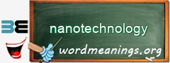 WordMeaning blackboard for nanotechnology